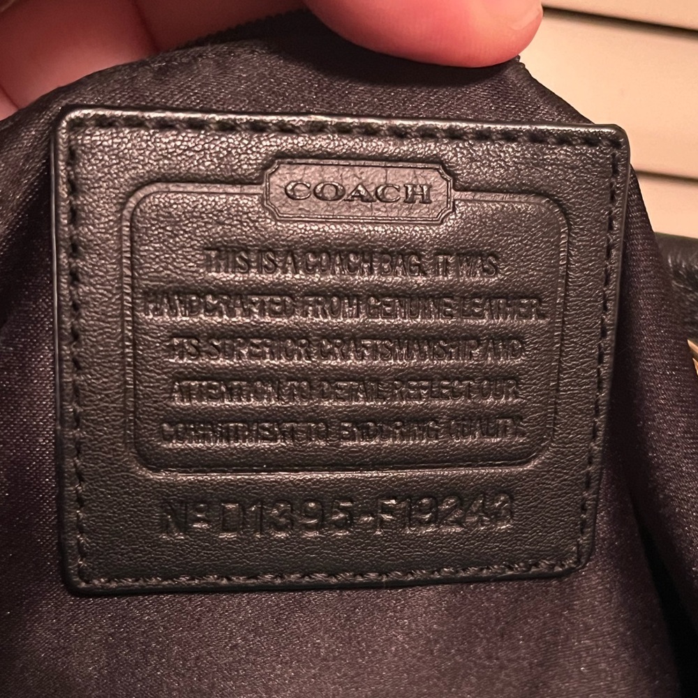 EUC Coach Ashley Python Embossed Detail Black Lea… - image 8